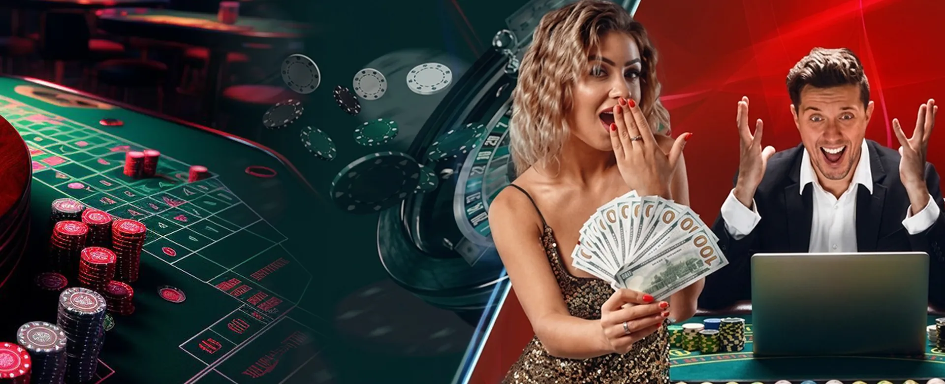 Player celebrating a win at a zone game casino table